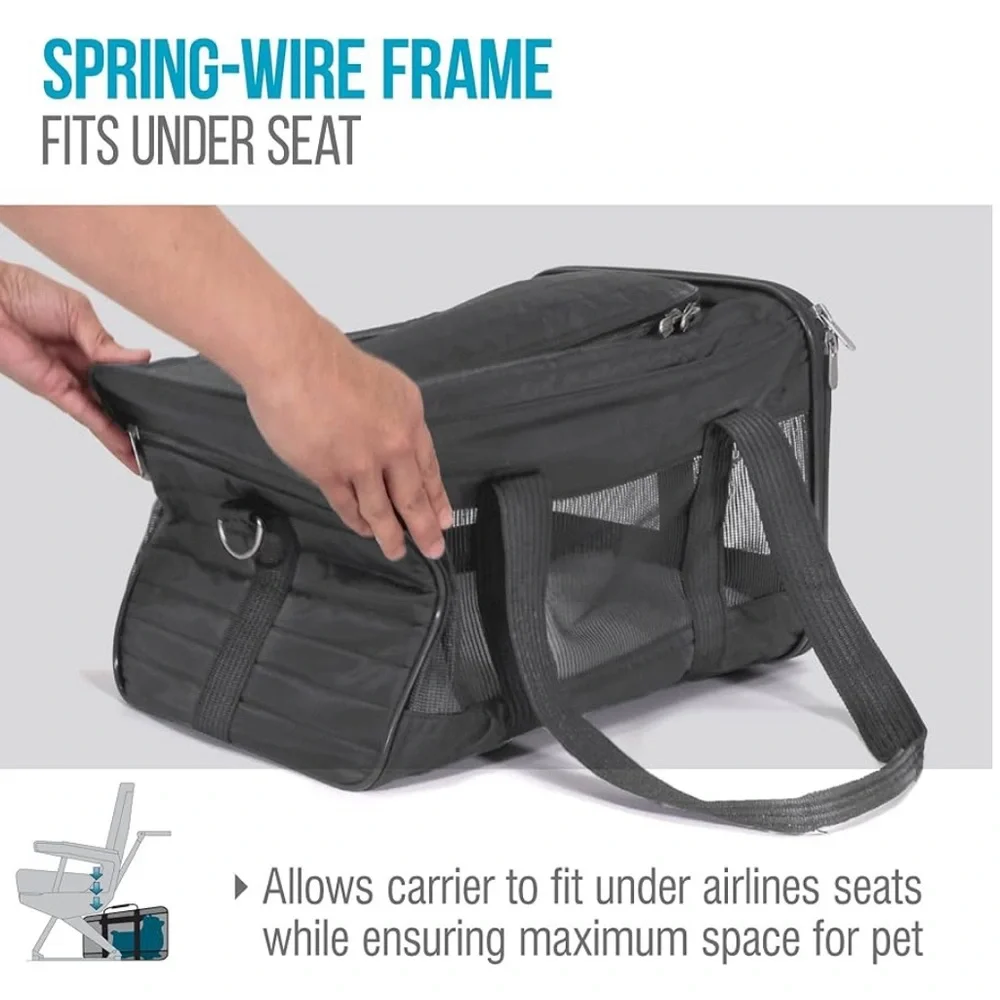 Sherpa Original Deluxe Travel Pet Carrier, Airline Approved Gray, Medium NWT
